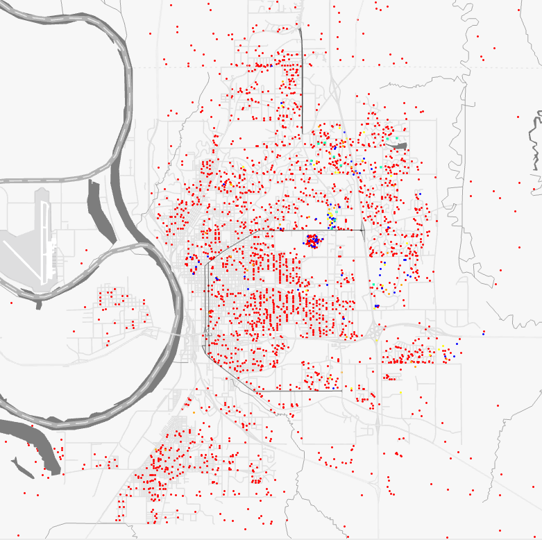Dot distribution map
