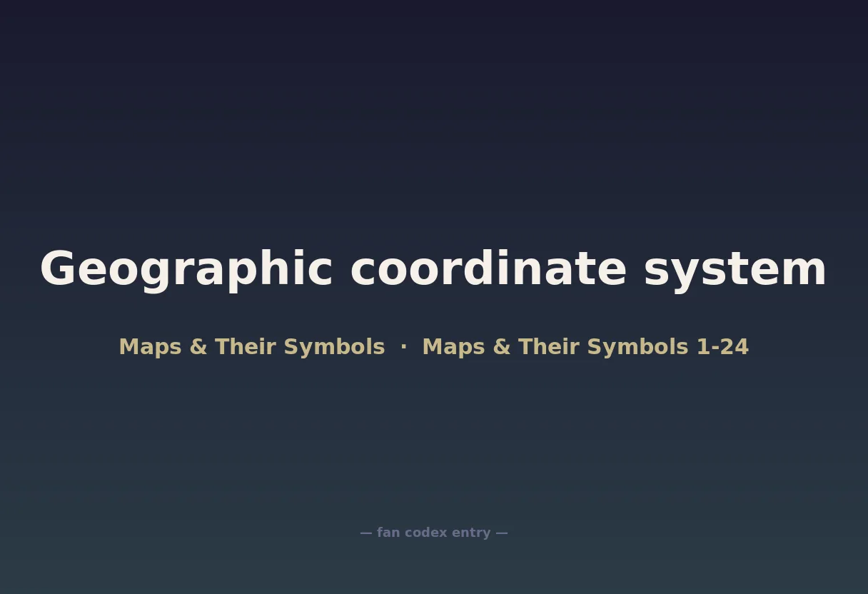 Geographic coordinate system