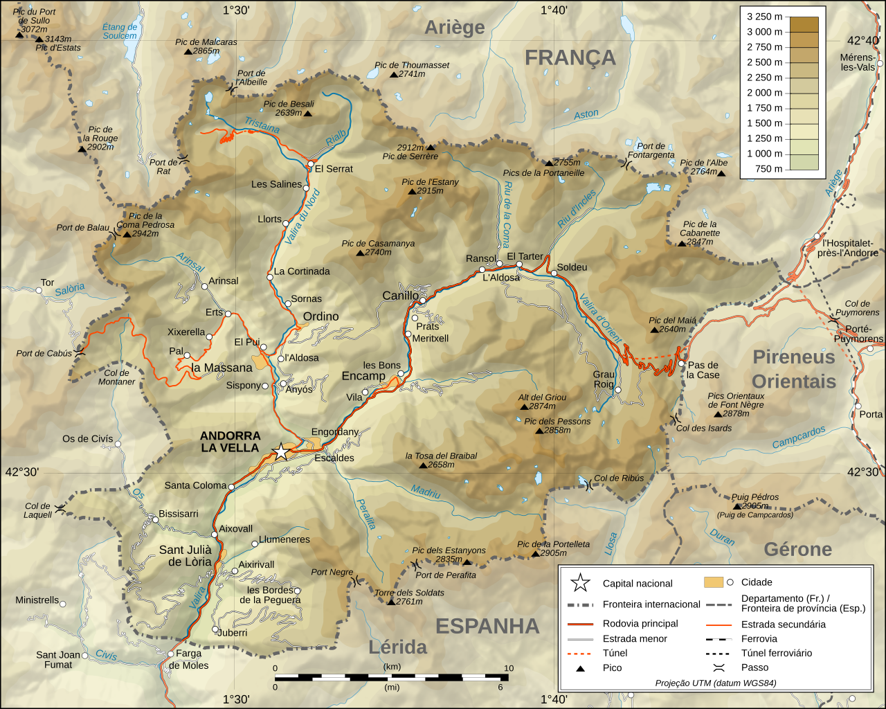 Topographic map
