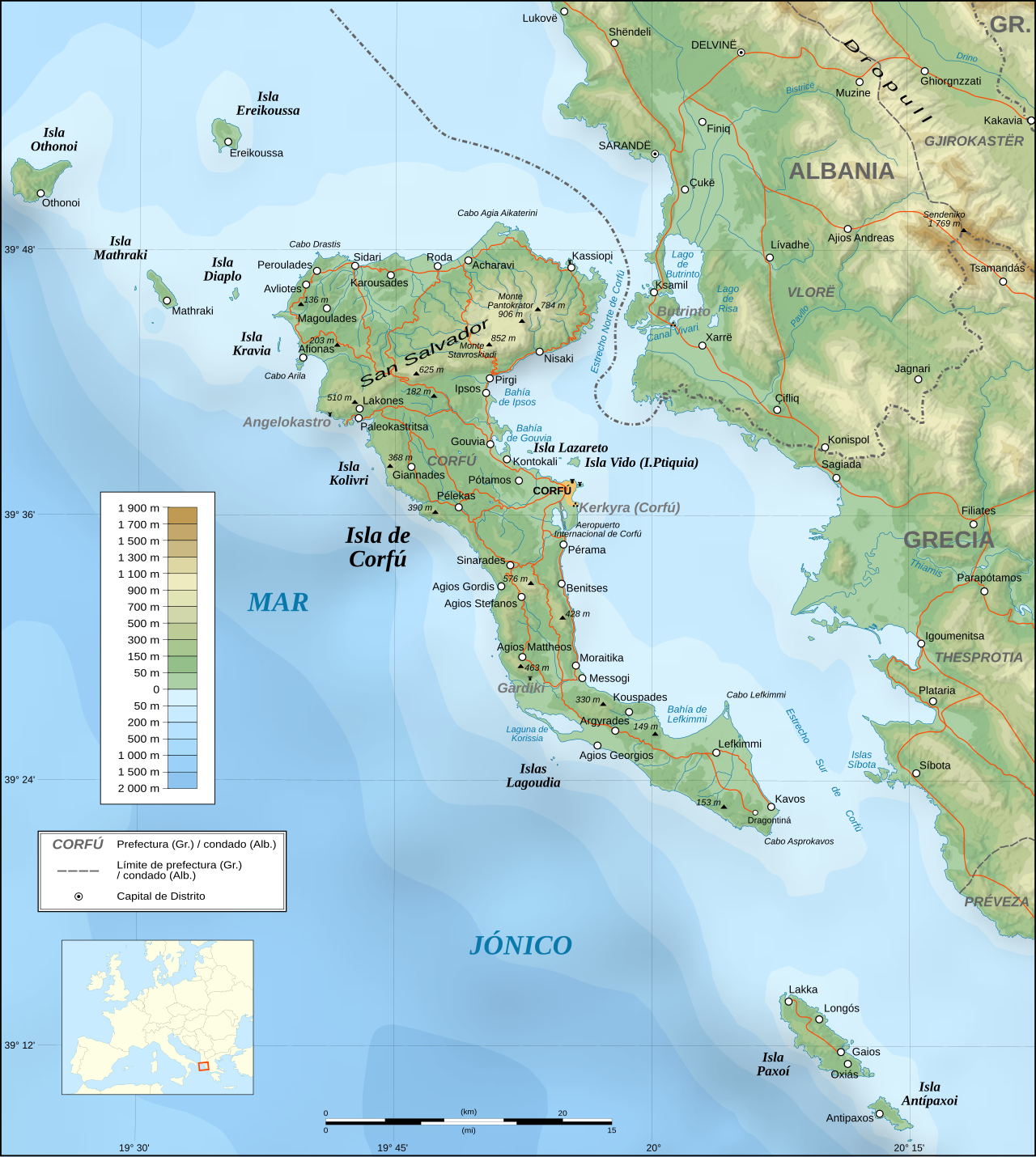 Topographic map